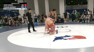130 kg Champ. Rd Of 16 - Jesse Romero, Graham Greco vs Charles Weidman, West Point Wrestling Club