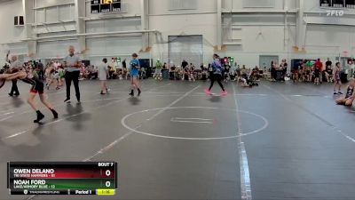 92 lbs Round 3 (6 Team) - Owen Delano, Tri State Hammers vs Noah Ford, Lake/Armory Blue