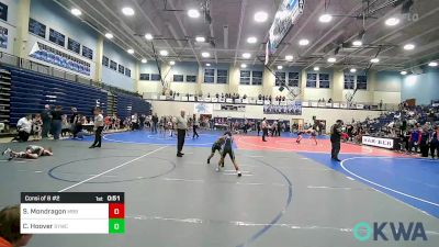 75 lbs Consi Of 8 #2 - Sebastian Mondragon, Mighty Bluebirds vs Cael Hoover, Springdale Youth Wrestling Club