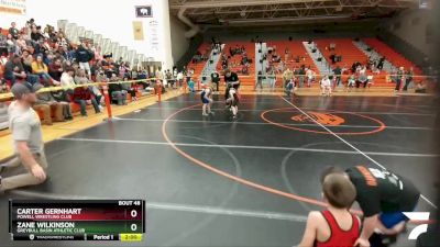 70 lbs Round 3 - Carter Gernhart, Powell Wrestling Club vs Zane Wilkinson, Greybull Basin Athletic Club