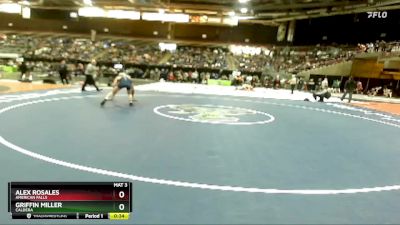 120 lbs Cons. Round 3 - Griffin Miller, Caldera vs Alex Rosales, American Falls