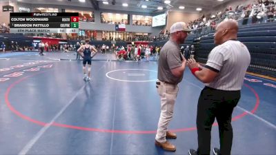 120 lbs 5th Place Match - Brandon Pattillo, CW College Park vs Colton Woodward, Rockwall Heath