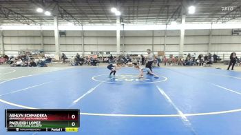 55-59 B Round 3 - Ashlyn Schmadeka, Grangeville Youth Wrestling vs PaizLeigh Lopez, All In Wrestling Academy