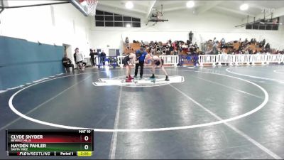 150 lbs Champ. Round 1 - Clyde Snyder, Beverly Hills vs Hayden Pahler, Santa Ynez