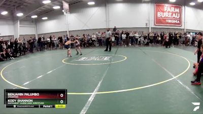 74 lbs Cons. Round 2 - Benjamin Palumbo, Staunton vs Kody Shannon, Haymarket Hurricanes Wrestling