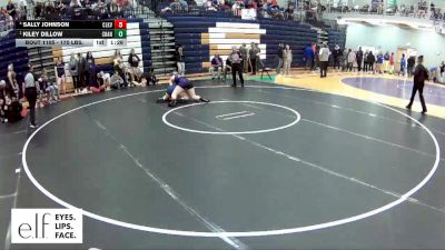 170 lbs. Semifinal - Kiley Dillow, Chanute vs Sally Johnson, Clarksville