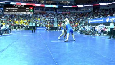 2A-285 lbs Champ. Round 1 - Aidan Jenaman, Wahlert, Dubuque vs Will Clausen, Benton Community