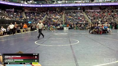 2A 157 lbs Cons. Round 1 - Josiah McCowan, North Stanly vs Cameron Dennison, South Granville