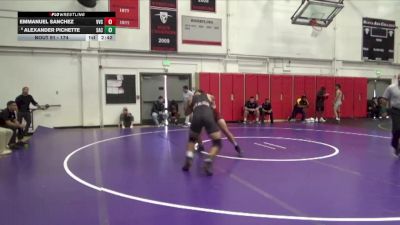 174 lbs Champ. Round 1 - Emmanuel Sanchez, Victor Valley College vs Alexander Pichette, Santa Ana College