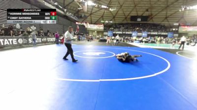 Girls 4A 145 lbs Champ. Round 1 - Cindy Gathekia, Emerald Ridge (Girls) vs Korinne Mensonides, Rogers (Puyallup) (Girls)