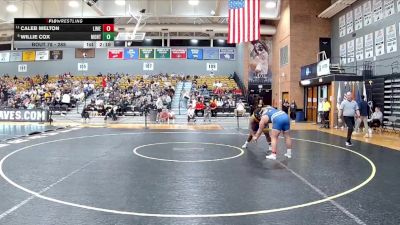 285 lbs Champ. Round 1 - Caleb Melton, Limestone vs Willie Cox, Montevallo