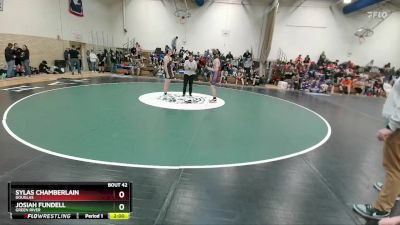 150B Champ. Round 1 - Josiah Fundell, Green River vs Sylas Chamberlain, Douglas