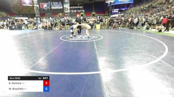 100 lbs Cons 8 #1 - Gunner Samora, New Mexico vs Mason Brayfield, Missouri