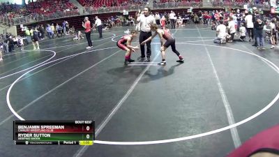 100 lbs Cons. Round 3 - Benjamin Spreeman, Cavalry Wrestling Club vs Ryder Sutton, Weeping Water