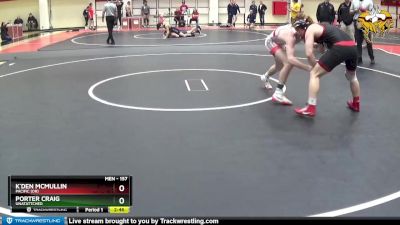 157 lbs Quarterfinal - Porter Craig, Unatattched vs K`den McMullin, Pacific (OR)