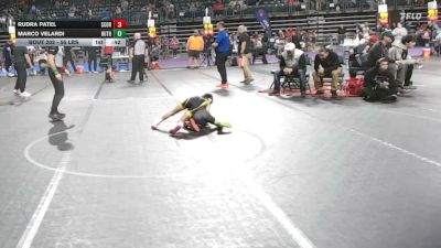55 lbs Quarterfinal - Rudra Patel, Scorpions vs Marco Velardi, Ruthless