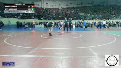 100 lbs Quarterfinal - Kamdyn Smith, F-5 Grappling vs Jett Sisemore, Glenpool JH