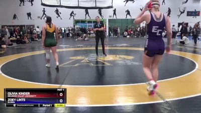 143 lbs Quarterfinal - Olivia Kinder, Delawar Valley University vs Zoey Lints, Elmira