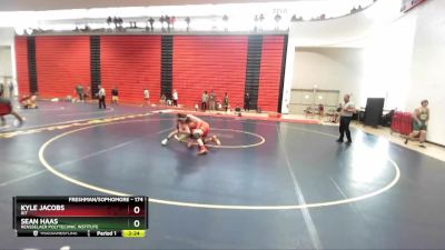 174 lbs Quarterfinal - Sean Haas, Rensselaer Polytechnic Institute vs Kyle Jacobs, RIT