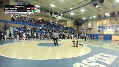 135lbs Cons. Round 2 - Maisy Norton, Enumclaw (Girls) vs Emily Ausborn, Willamette (Girls)