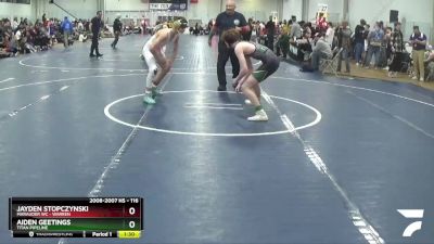 116 lbs Cons. Round 3 - Jayden Stopczynski, Marauder WC - Warren vs Aiden Geetings, Titan Pipeline