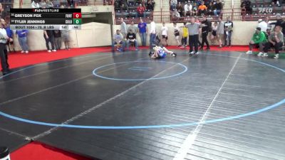 75_B lbs Round Of 64 - Greyson Fox, Fort Lebeouf vs Tyler Jennings, Colonial (PW)