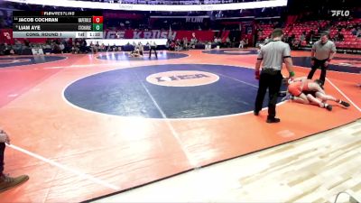 3A 126 lbs Cons. Round 1 - Jacob Cochran, Naperville (Central) vs Liam Aye, St. Charles (East)