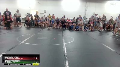 88 lbs Round 4 (6 Team) - Brody Whitman, NY Hammers vs Brayden Yore, U2 Journeymen Uprising