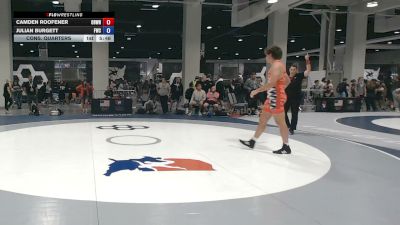 97 kg Cons. Quarters - Camden Roofener, Oregon Boys Wrestling National Team vs Julian Burgett, Fishers Wrestling Club