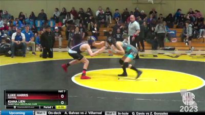 83 lbs Cons. Round 2 - Luke Harris, MatTime vs Kiana Lien, Sunnyvale Wrestling Club