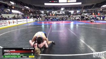 1A-4A 132 5th Place Match - Brody Hayes, T. R. Miller vs Joseph Rodriguez, Montgomery Catholic Prep School
