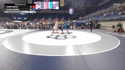 175 lbs 7th Place Match - Logan Bruce, CA vs Kalob Ybarra, CO