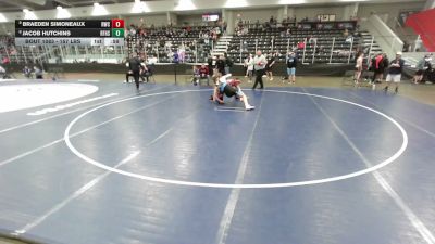 190 lbs Cons. Semis - Jacob Hutchins, River Falls High School Wrestling vs Braeden Simoneaux, Rebel Wrestling Club
