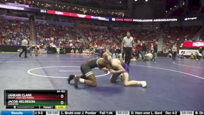 3A-152 lbs Champ. Round 2 - Jacob Helgeson, Johnston vs Jahkari Clark, Valley, West Des Moines