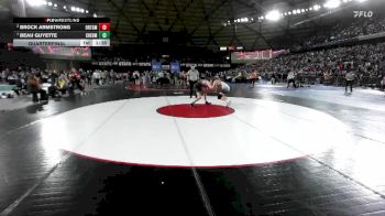 Boys 2A 150 lbs Quarterfinal - Beau Guyette, W. F. West vs Brock Armstrong, Orting