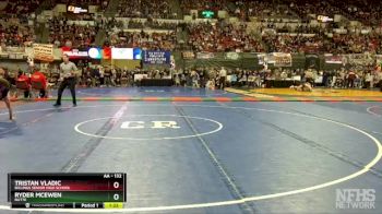 AA - 132 lbs Semifinal - Ryder McEwen, Butte vs Tristan Vladic, Billings Senior High School