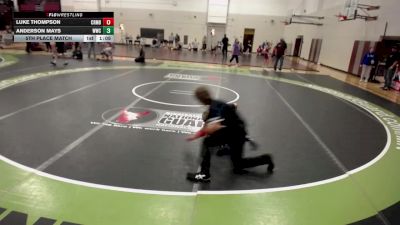 63 lbs 5th Place Match - Luke Thompson, Coon Rapids Mat Bandits Wrestling Club vs Anderson Mays, Wayzata Wrestling Club