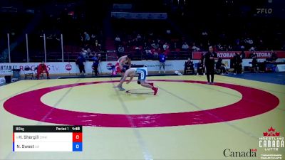 80kg Semifinal - Harjot Shergill, Canadian Mal Wrestling vs Nathan Sweet, London-Western WC