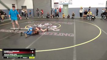 59 lbs 1st Place Match - Isabella Graham, Mat-Su Matmen vs Isaiah Phillips, Chugach Eagles Wrestling Club