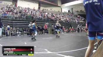 100 lbs Round 5 (6 Team) - Amir Jones, Team Texas Blue vs Camden Hook, Indiana Gold