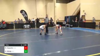 75 lbs Prelims - Nico Kapusta, Hempfield Area vs Shai Sabag, Abington