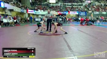 AA - 120 lbs Champ. Round 1 - Garrett Bosch, Glacier (Kalispell) vs Griffin Fosdal, Bozeman