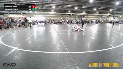 105 lbs Round Of 16 - Addison Price, HURRICANE WRESTLING ACADEMY vs MADISON LITTLE, Sniper Wrestling Academy