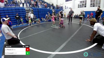 54-58 lbs Semifinal - Juliette Rosas 2, OKC Saints Wrestling vs Addisyn Crossett, Choctaw Ironman Youth Wrestling