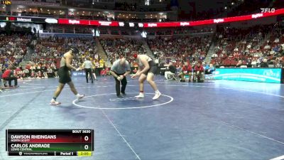 3A-285 lbs 7th Place Match - Dawson Rheingans, North Scott vs Carlos Andrade, Lewis Central