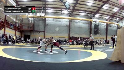 157 lbs Cons. Round 6 - Brian Chamberlain, Wyoming Seminary (PA) vs Justin Wardlow, Lockport