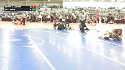 132 lbs Round Of 32 - Sophia Slaughter, VA vs Riley White, NC
