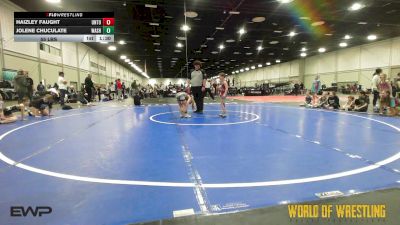 55 lbs Rr Rnd 1 - Haizley Faught, Untouchables Girls Teal vs Jolene Chuculate, Washington K-6