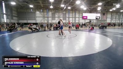 54 lbs Cons. Semi - Mia Anderson, NE vs Brynlee Sorensen, UT