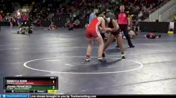 145 lbs Champ. Round 1 - Rebecca Suhr, Central Community, Elkader vs Joana Francisco, Clarke, Osceola/Murray